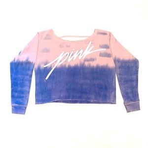 “PINK” CROPPED SWEATSHIRT